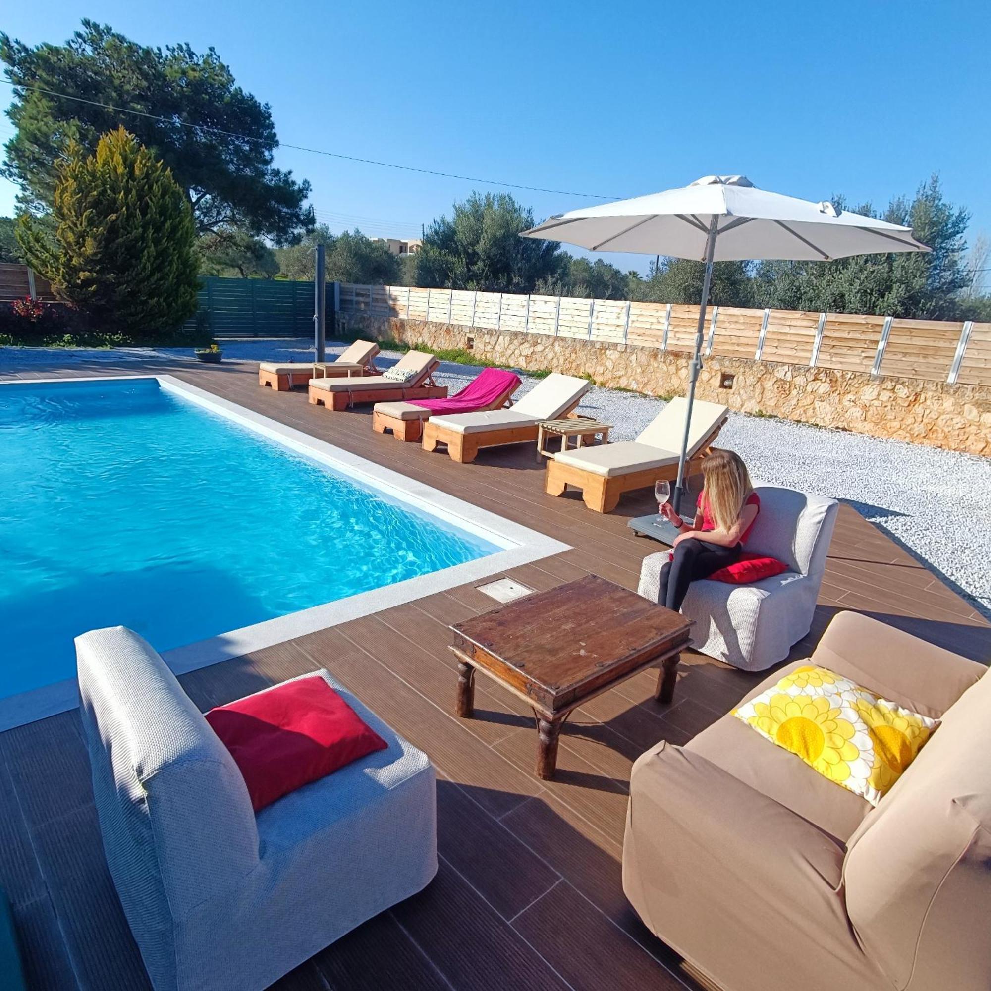Drosoula Villa 3Bdr Private Swimming Pool Chorafakia المظهر الخارجي الصورة
